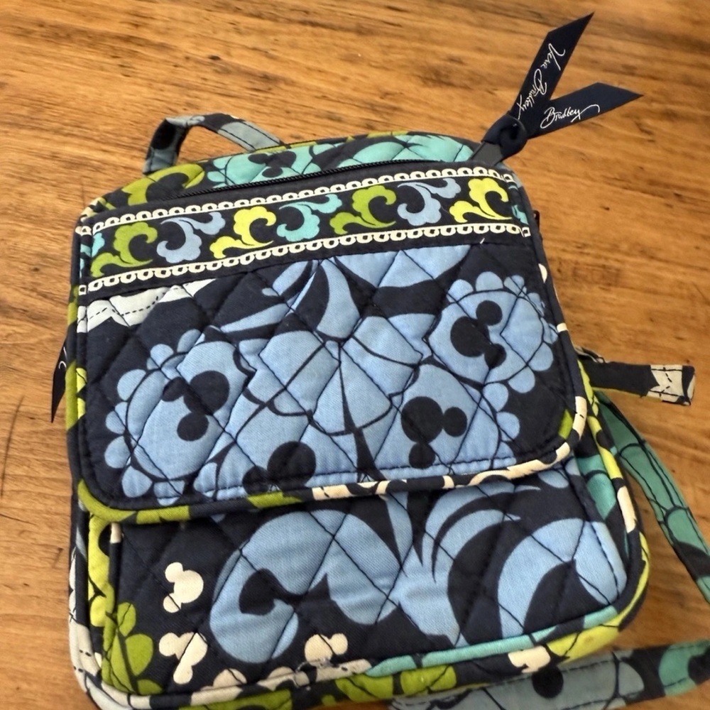 Vera Bradley / Disney Blue Floral Cross Body Women's Bag